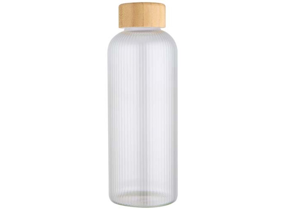 Borraccia a parete singola in vetro borosilicato con coperchio in bambù da 650 ml Mirage FullGadgets.com