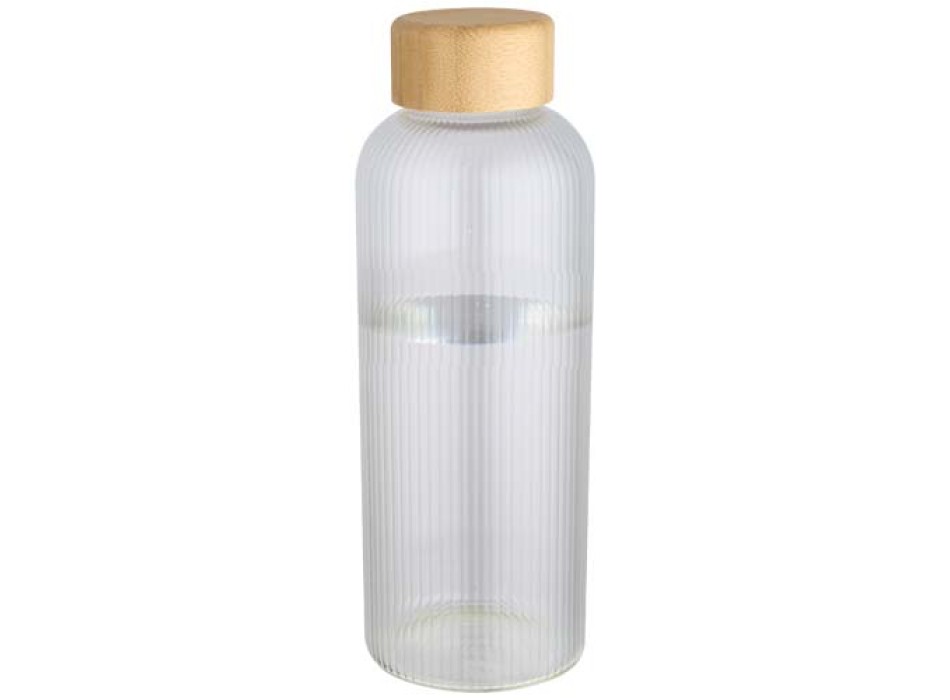 Borraccia a parete singola in vetro borosilicato con coperchio in bambù da 650 ml Mirage FullGadgets.com