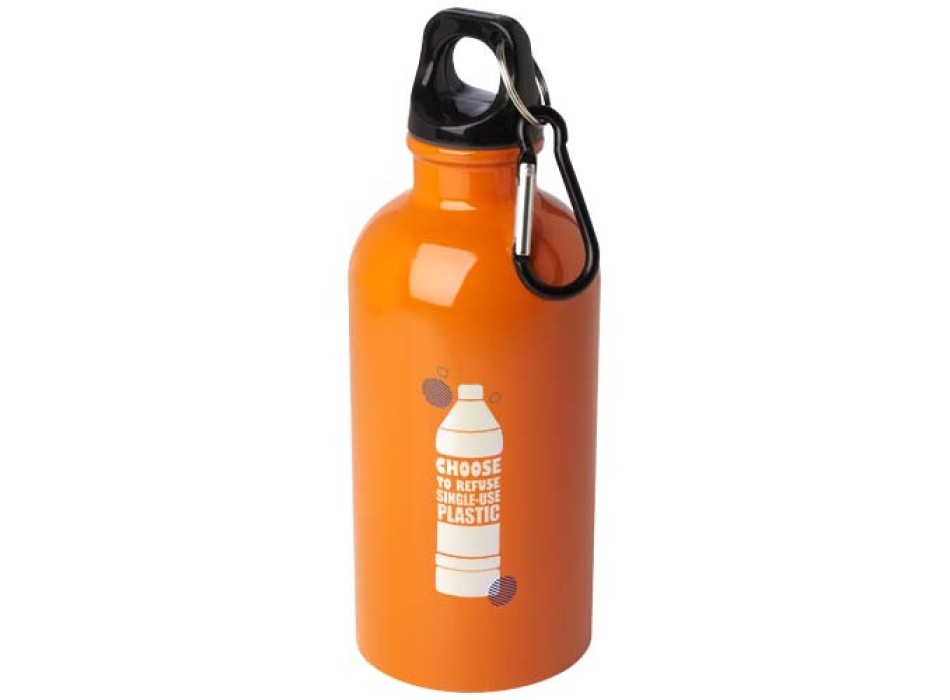 Borraccia da 400 ml in acciaio inossidabile certificato RCS a parete singola con moschettone Oregon FullGadgets.com