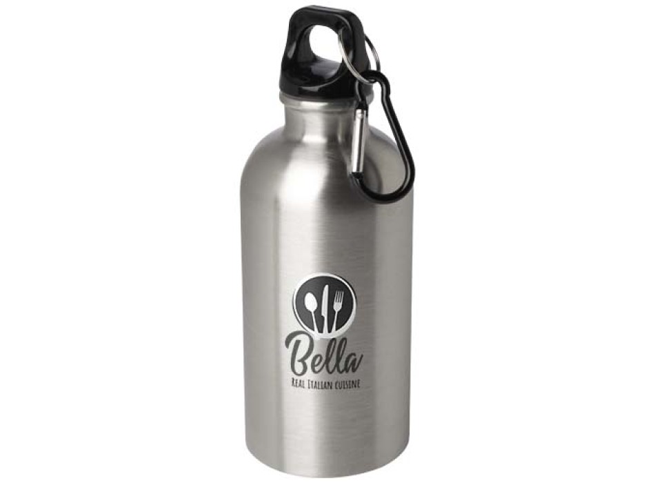 Borraccia da 400 ml in acciaio inossidabile certificato RCS a parete singola con moschettone Oregon FullGadgets.com