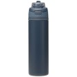 Borraccia in acciaio inossidabile a parete singola in materiale riciclato certificato RCS con tappo a doppia funzione e cannu FullGadgets.com