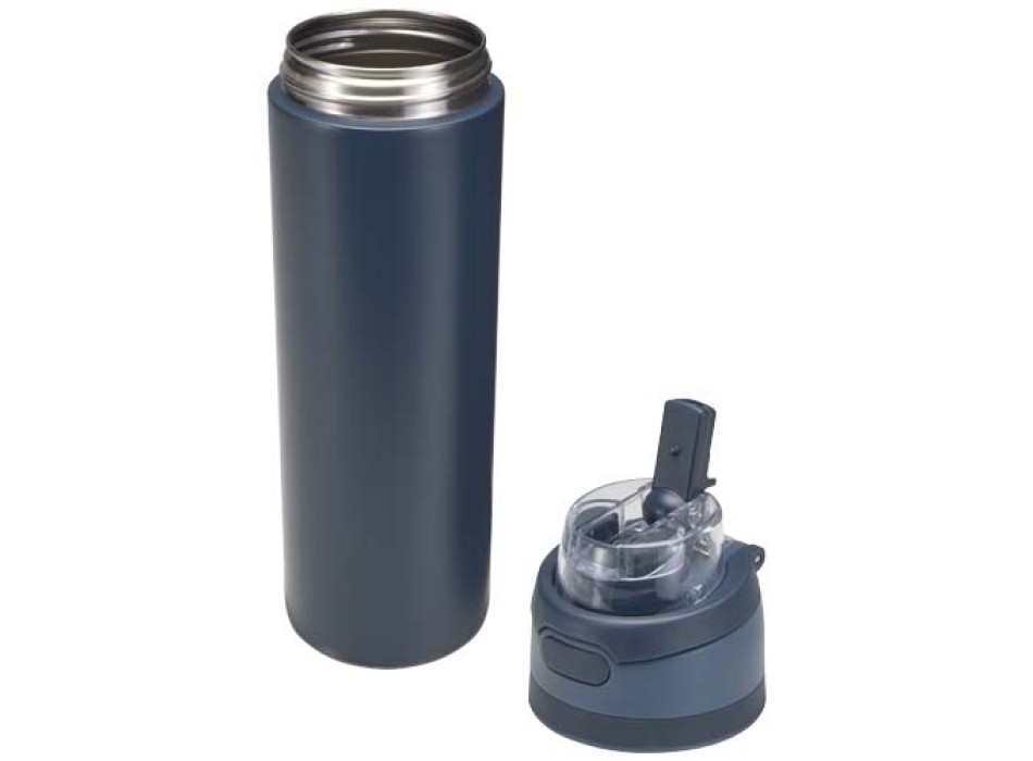Borraccia in acciaio inossidabile a parete singola in materiale riciclato certificato RCS con tappo a doppia funzione e cannu FullGadgets.com