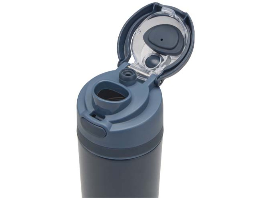 Borraccia in acciaio inossidabile a parete singola in materiale riciclato certificato RCS con tappo a doppia funzione e cannu FullGadgets.com