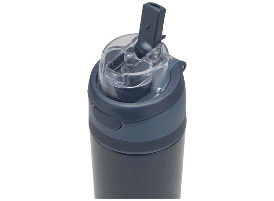 Borraccia in acciaio inossidabile a parete singola in materiale riciclato certificato RCS con tappo a doppia funzione e cannu FullGadgets.com