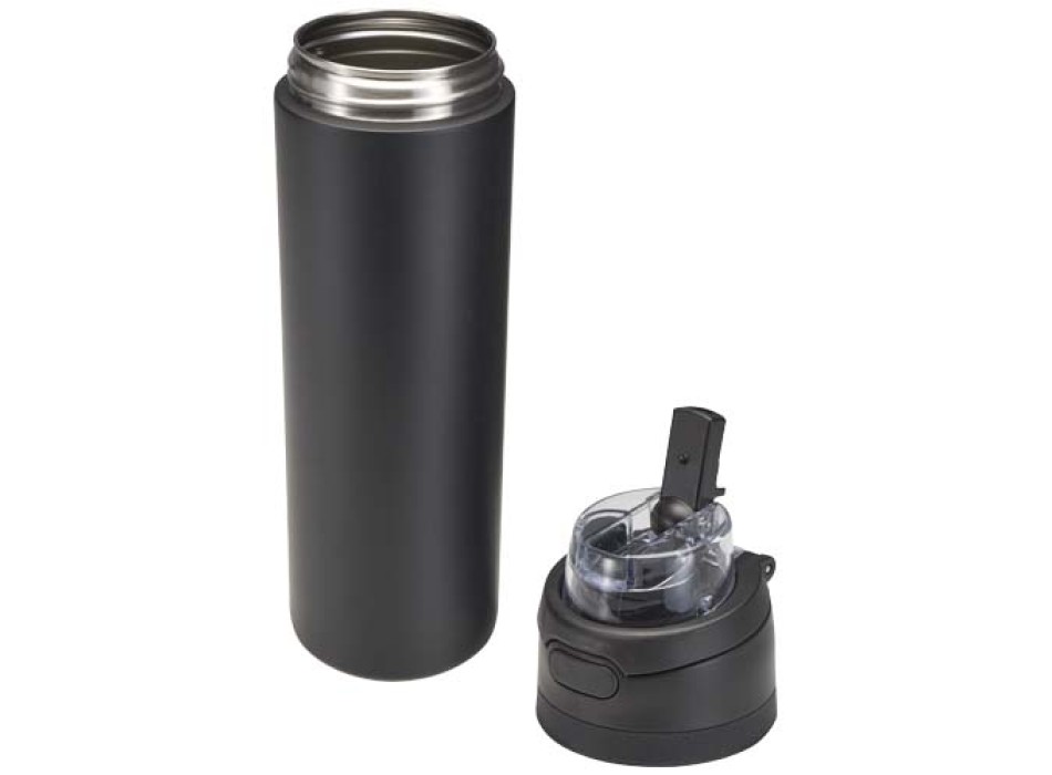Borraccia in acciaio inossidabile a parete singola in materiale riciclato certificato RCS con tappo a doppia funzione e cannu FullGadgets.com