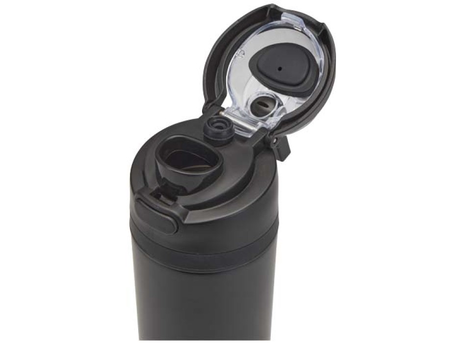 Borraccia in acciaio inossidabile a parete singola in materiale riciclato certificato RCS con tappo a doppia funzione e cannu FullGadgets.com