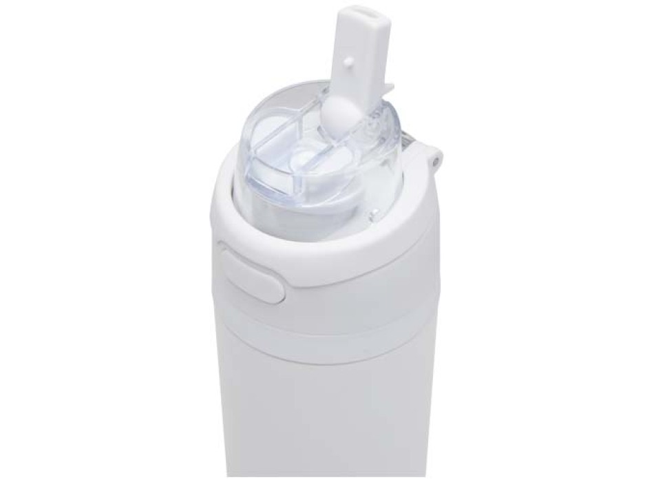 Borraccia in acciaio inossidabile a parete singola in materiale riciclato certificato RCS con tappo a doppia funzione e cannu FullGadgets.com