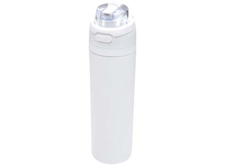 Borraccia in acciaio inossidabile a parete singola in materiale riciclato certificato RCS con tappo a doppia funzione e cannu FullGadgets.com