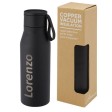 Borraccia in acciaio inossidabile da 500 ml con isolamento sottovuoto in rame, coperchio e cinturino in finta pelle Ljungan FullGadgets.com