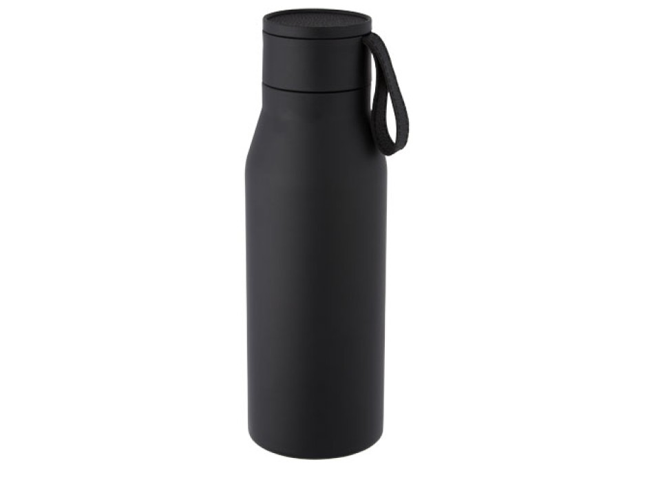 Borraccia in acciaio inossidabile da 500 ml con isolamento sottovuoto in rame, coperchio e cinturino in finta pelle Ljungan FullGadgets.com