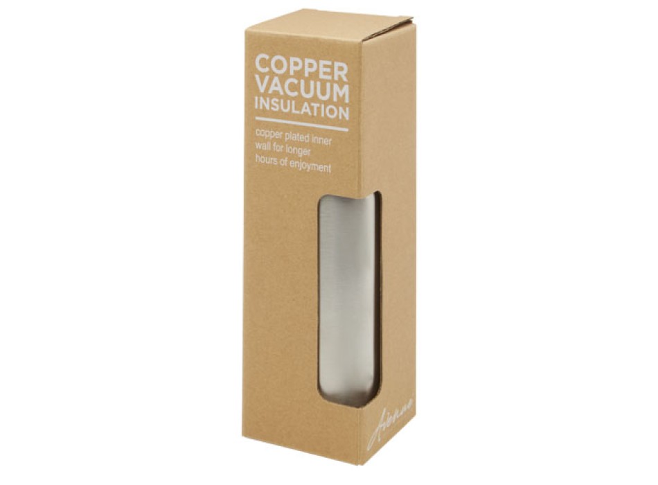 Borraccia in acciaio inossidabile da 500 ml con isolamento sottovuoto in rame, coperchio e cinturino in finta pelle Ljungan FullGadgets.com