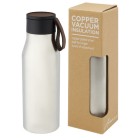 Borraccia in acciaio inossidabile da 500 ml con isolamento sottovuoto in rame, coperchio e cinturino in finta pelle Ljungan FullGadgets.com