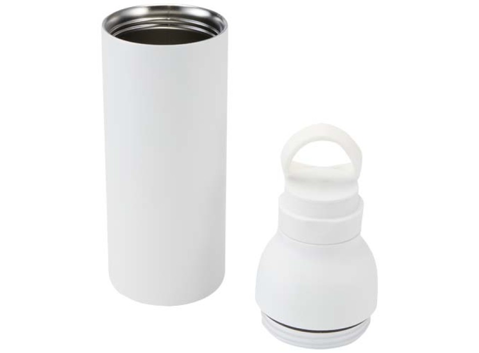 Borraccia in acciaio inossidabile riciclato certificato RCS a doppia parete da 650 ml con set di coperchi da 3 pezzi Illumina FullGadgets.com