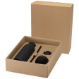 Borraccia in acciaio inossidabile riciclato certificato RCS a doppia parete da 650 ml con set di coperchi da 3 pezzi Illumina FullGadgets.com