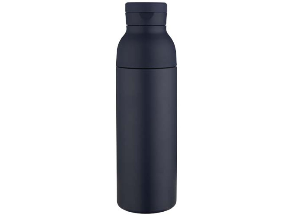 Borraccia in acciaio inossidabile riciclato certificato RCS a doppia parete da 650 ml con set di coperchi da 3 pezzi Illuminate FullGadgets.com