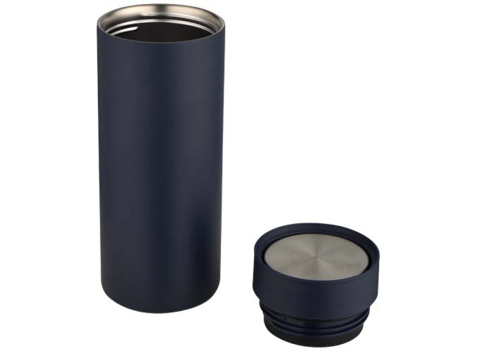 Borraccia in acciaio inossidabile riciclato certificato RCS a doppia parete da 650 ml con set di coperchi da 3 pezzi Illuminate FullGadgets.com