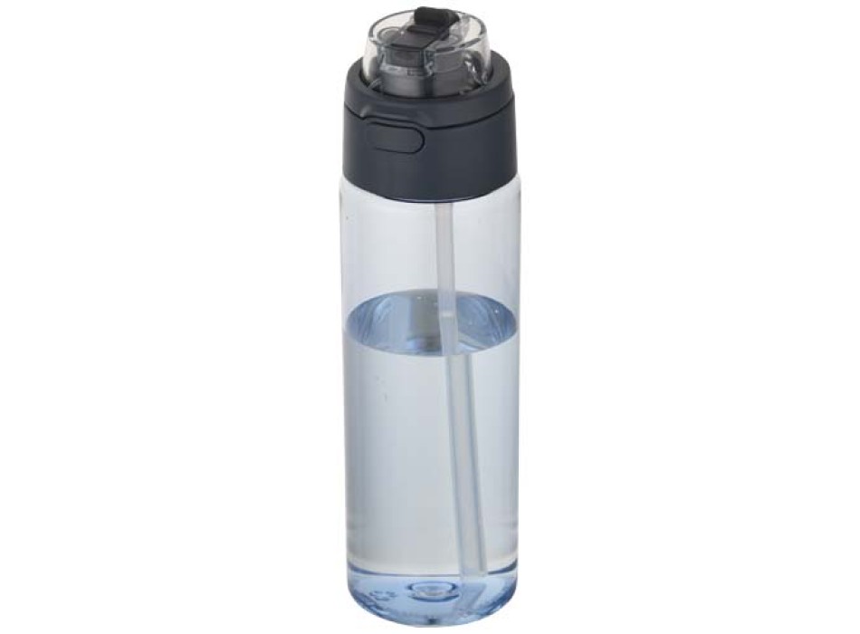 Borraccia in plastica riciclata RCS con tappo a doppia funzione e cannuccia a scatto da 700 ml Theron FullGadgets.com