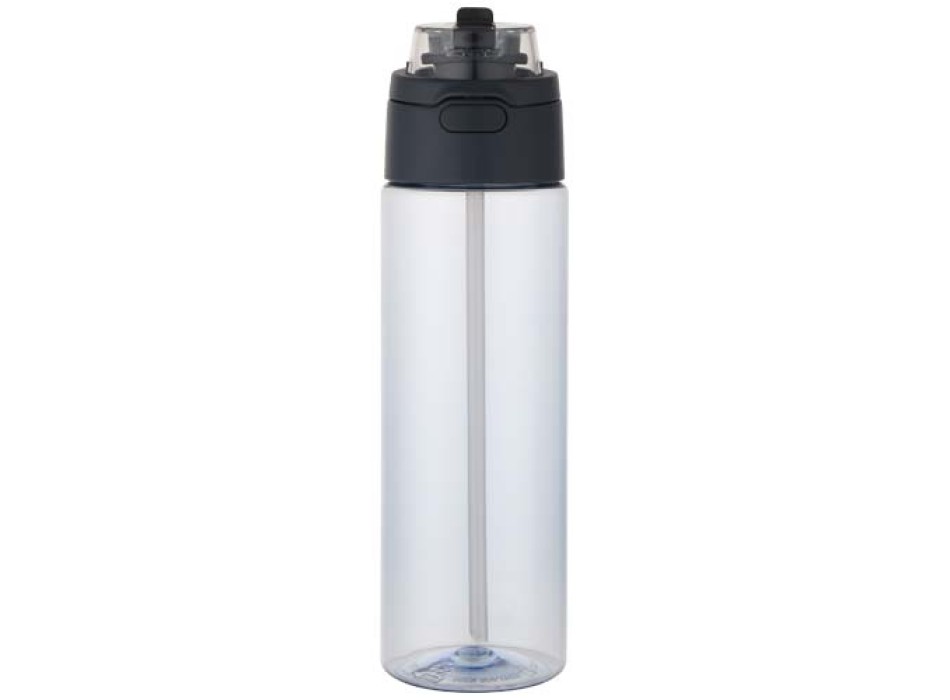Borraccia in plastica riciclata RCS con tappo a doppia funzione e cannuccia a scatto da 700 ml Theron FullGadgets.com