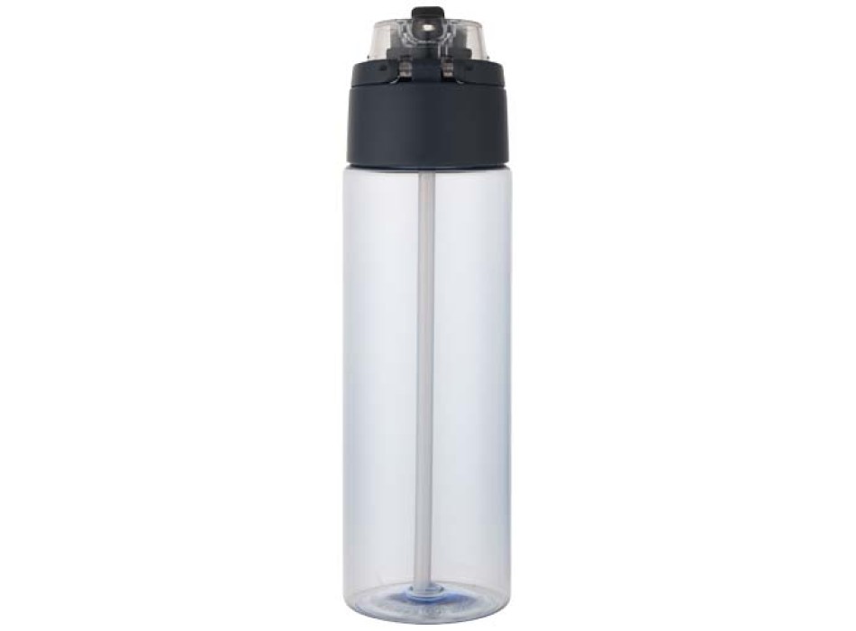 Borraccia in plastica riciclata RCS con tappo a doppia funzione e cannuccia a scatto da 700 ml Theron FullGadgets.com