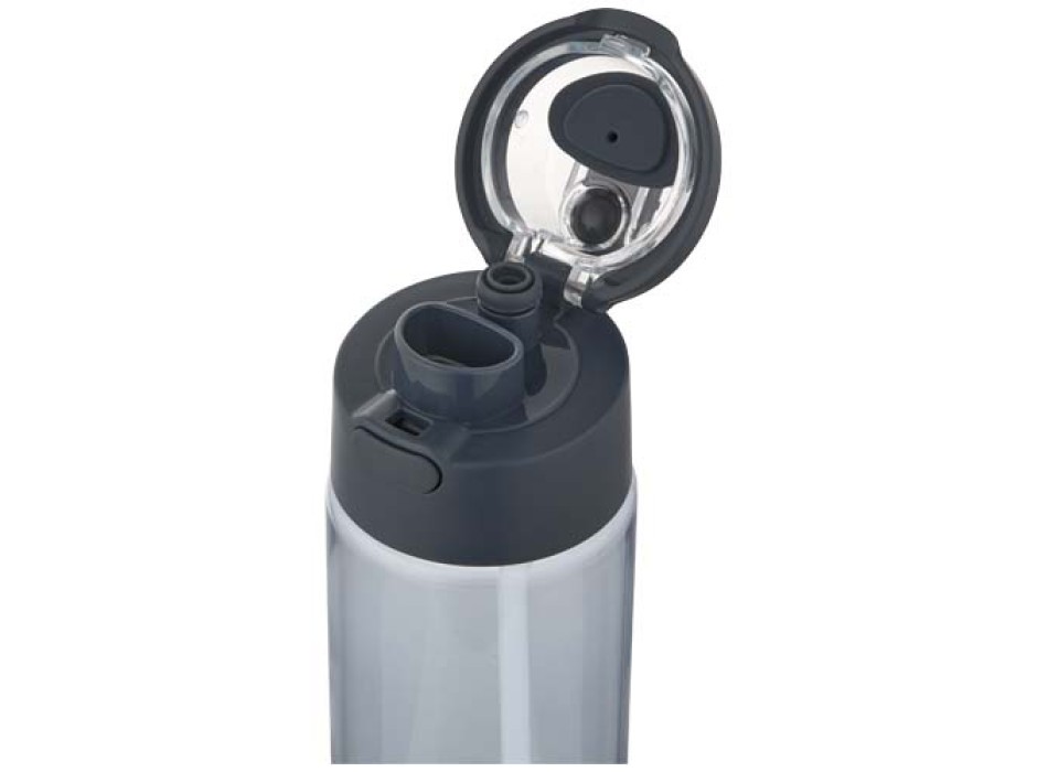 Borraccia in plastica riciclata RCS con tappo a doppia funzione e cannuccia a scatto da 700 ml Theron FullGadgets.com
