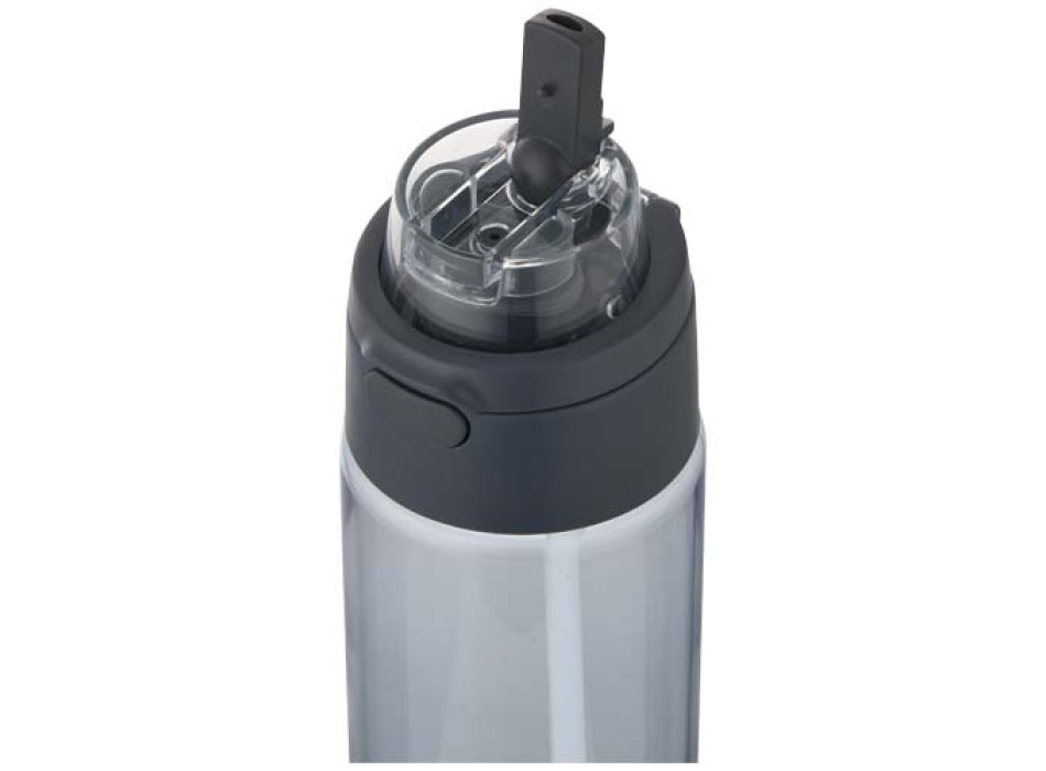 Borraccia in plastica riciclata RCS con tappo a doppia funzione e cannuccia a scatto da 700 ml Theron FullGadgets.com
