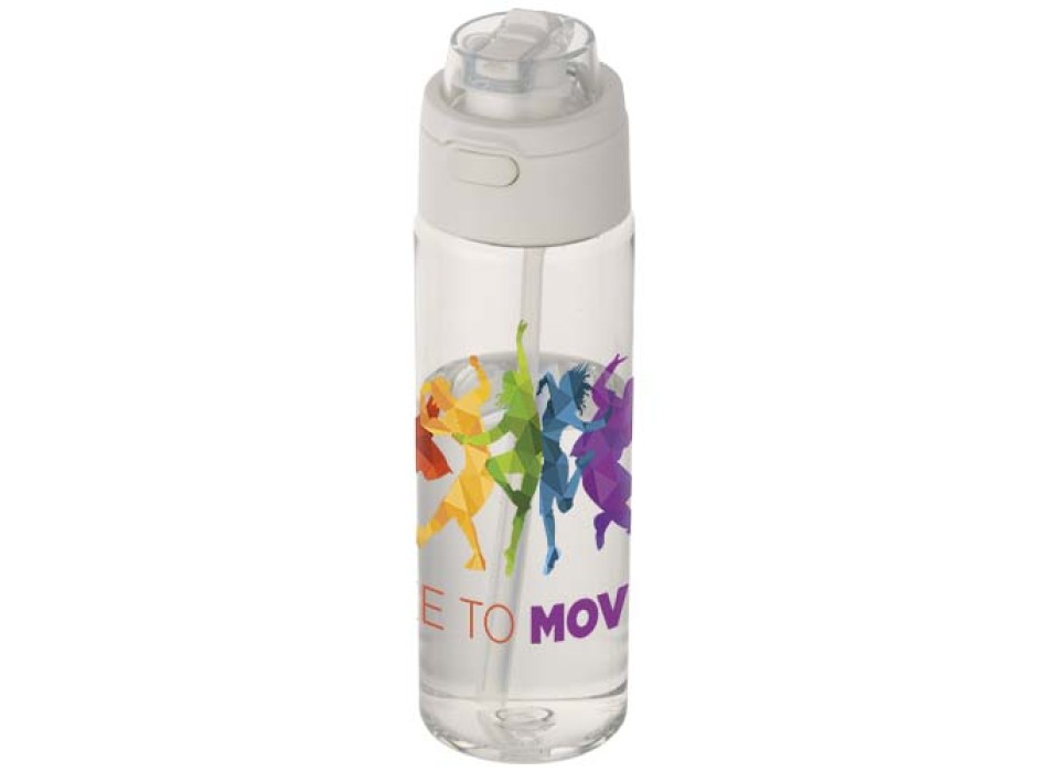 Borraccia in plastica riciclata RCS con tappo a doppia funzione e cannuccia a scatto da 700 ml Theron FullGadgets.com
