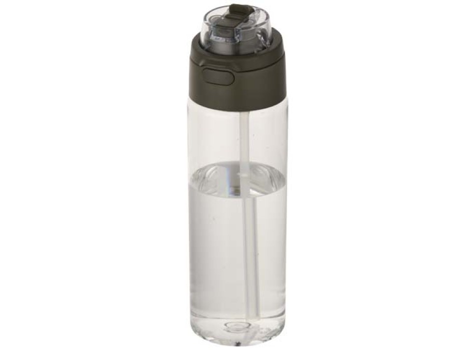 Borraccia in plastica riciclata RCS con tappo a doppia funzione e cannuccia a scatto da 700 ml Theron FullGadgets.com