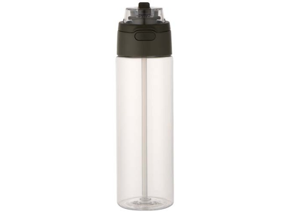 Borraccia in plastica riciclata RCS con tappo a doppia funzione e cannuccia a scatto da 700 ml Theron FullGadgets.com