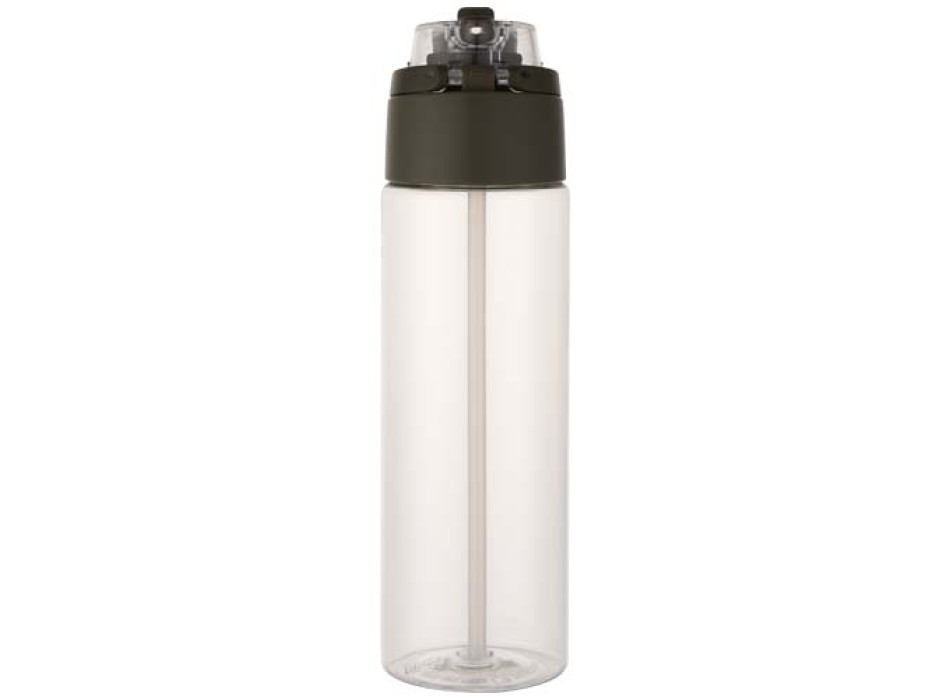 Borraccia in plastica riciclata RCS con tappo a doppia funzione e cannuccia a scatto da 700 ml Theron FullGadgets.com