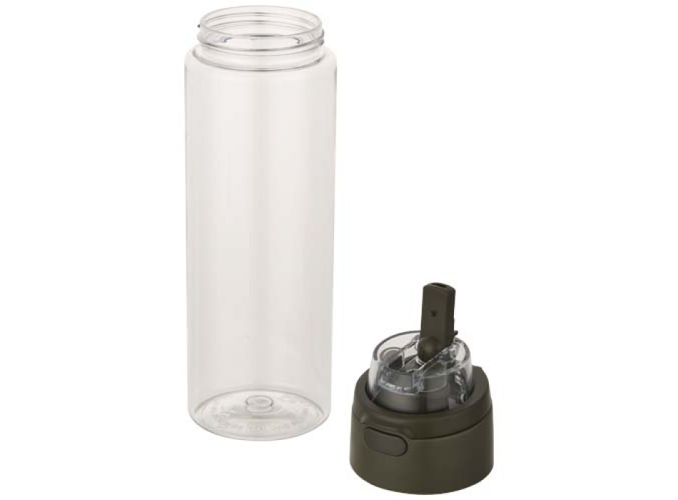 Borraccia in plastica riciclata RCS con tappo a doppia funzione e cannuccia a scatto da 700 ml Theron FullGadgets.com