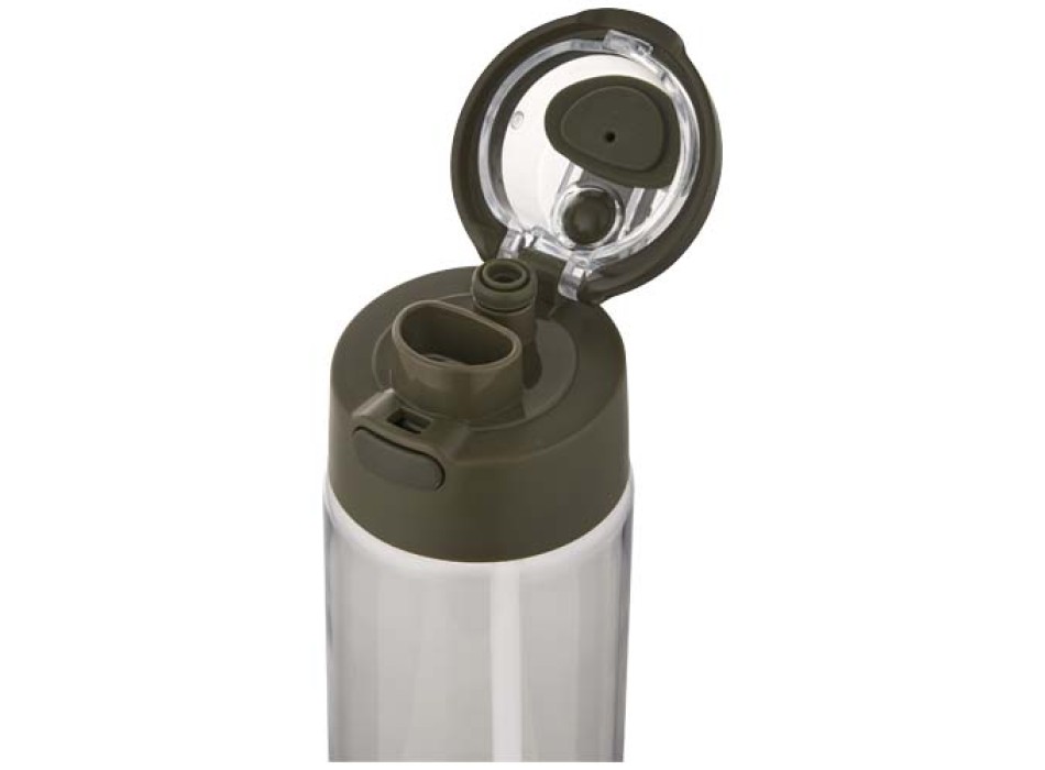 Borraccia in plastica riciclata RCS con tappo a doppia funzione e cannuccia a scatto da 700 ml Theron FullGadgets.com