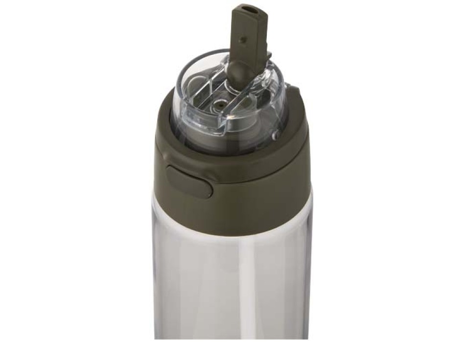 Borraccia in plastica riciclata RCS con tappo a doppia funzione e cannuccia a scatto da 700 ml Theron FullGadgets.com