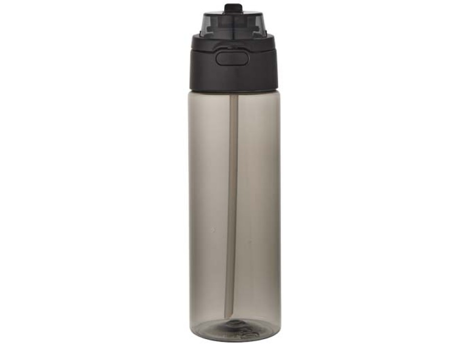 Borraccia in plastica riciclata RCS con tappo a doppia funzione e cannuccia a scatto da 700 ml Theron FullGadgets.com