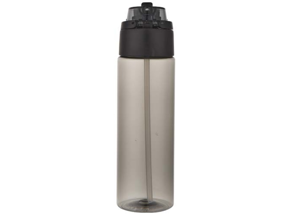 Borraccia in plastica riciclata RCS con tappo a doppia funzione e cannuccia a scatto da 700 ml Theron FullGadgets.com