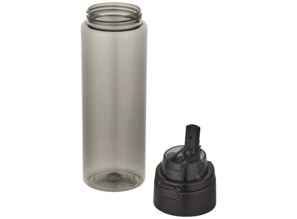 Borraccia in plastica riciclata RCS con tappo a doppia funzione e cannuccia a scatto da 700 ml Theron FullGadgets.com
