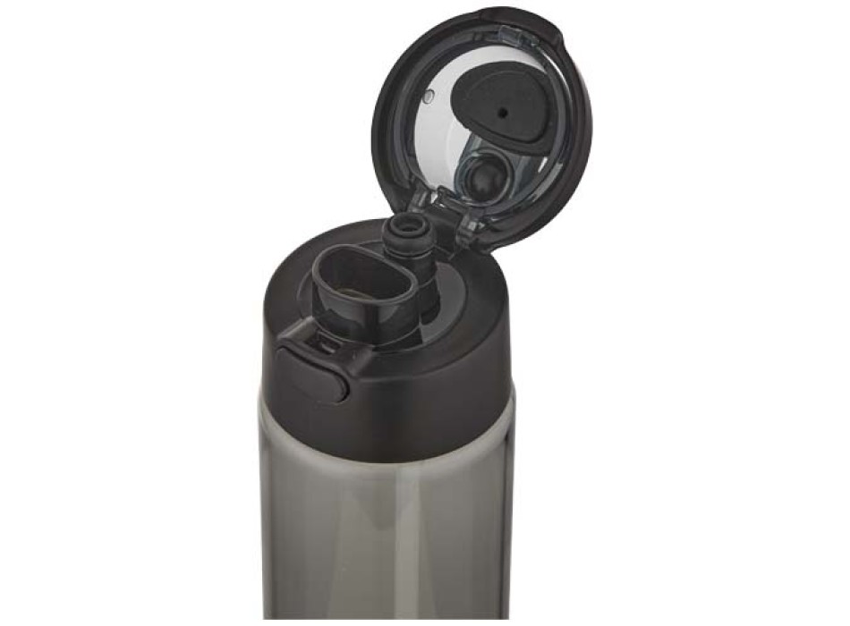 Borraccia in plastica riciclata RCS con tappo a doppia funzione e cannuccia a scatto da 700 ml Theron FullGadgets.com