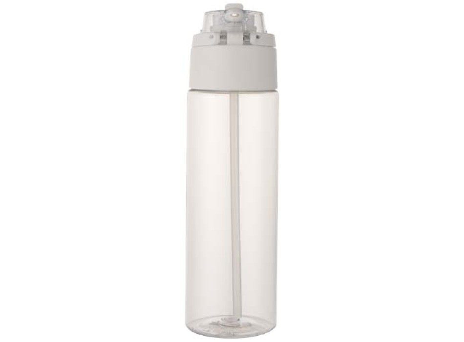 Borraccia in plastica riciclata RCS con tappo a doppia funzione e cannuccia a scatto da 700 ml Theron FullGadgets.com