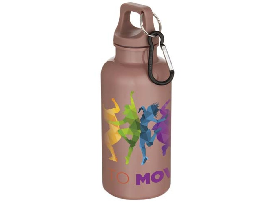 Borraccia in plastica riciclata RCS in tinta unita da 400 ml con moschettone Oregon  FullGadgets.com