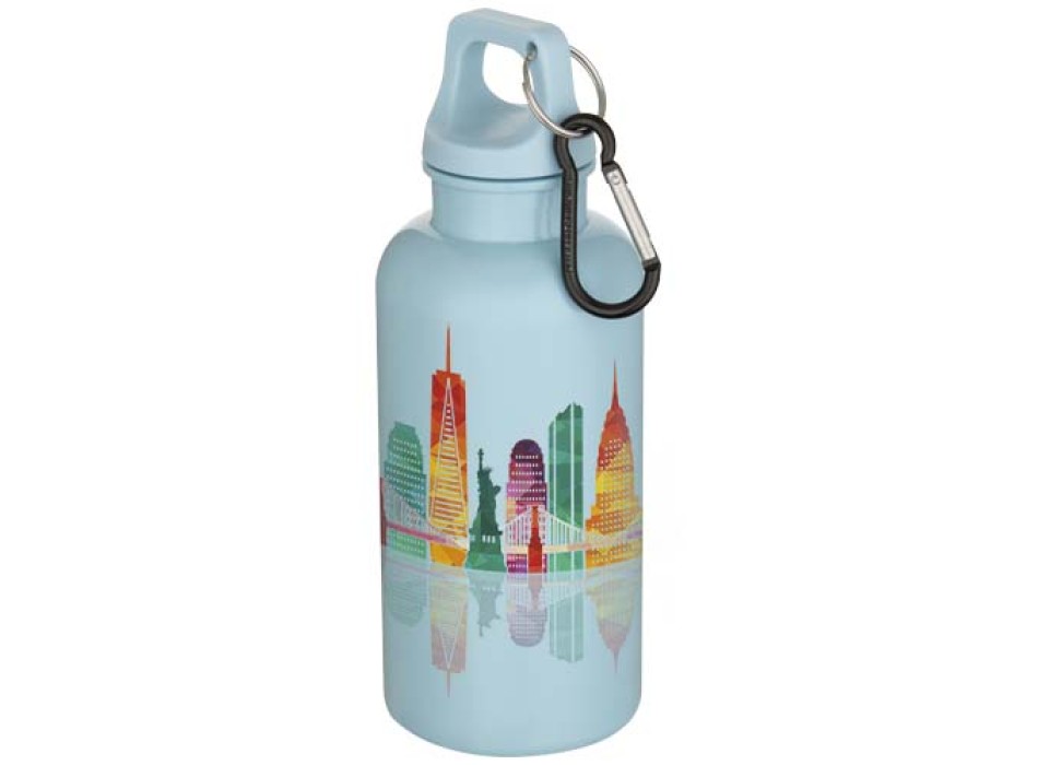 Borraccia in plastica riciclata RCS in tinta unita da 400 ml con moschettone Oregon  FullGadgets.com