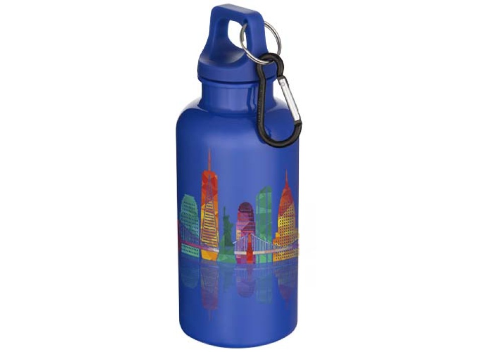 Borraccia in plastica riciclata RCS in tinta unita da 400 ml con moschettone Oregon  FullGadgets.com