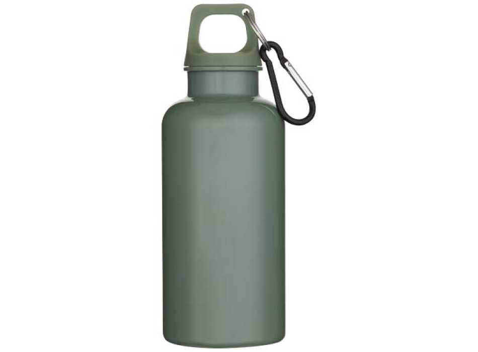 Borraccia in plastica riciclata RCS in tinta unita da 400 ml con moschettone Oregon  FullGadgets.com