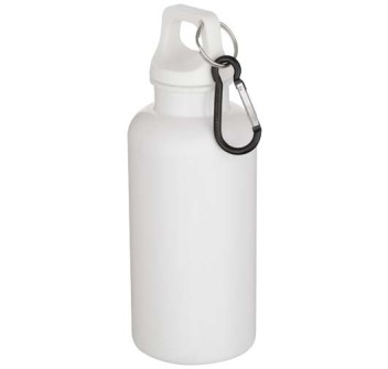 Borraccia in plastica riciclata RCS in tinta unita da 400 ml con moschettone Oregon  FullGadgets.com
