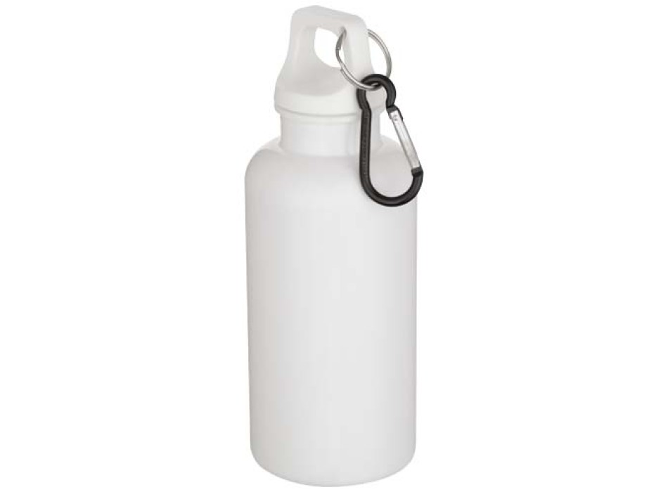 Borraccia in plastica riciclata RCS in tinta unita da 400 ml con moschettone Oregon  FullGadgets.com