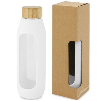 Borraccia in vetro borosilicato da 600 ml con impugnatura in silicone Tidan FullGadgets.com