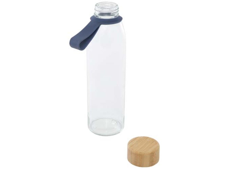 Borraccia in vetro da 500 ml con manico in silicone e coperchio in bambù Porto  FullGadgets.com