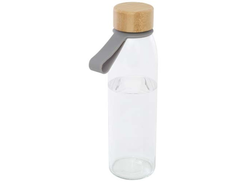 Borraccia in vetro da 500 ml con manico in silicone e coperchio in bambù Porto  FullGadgets.com