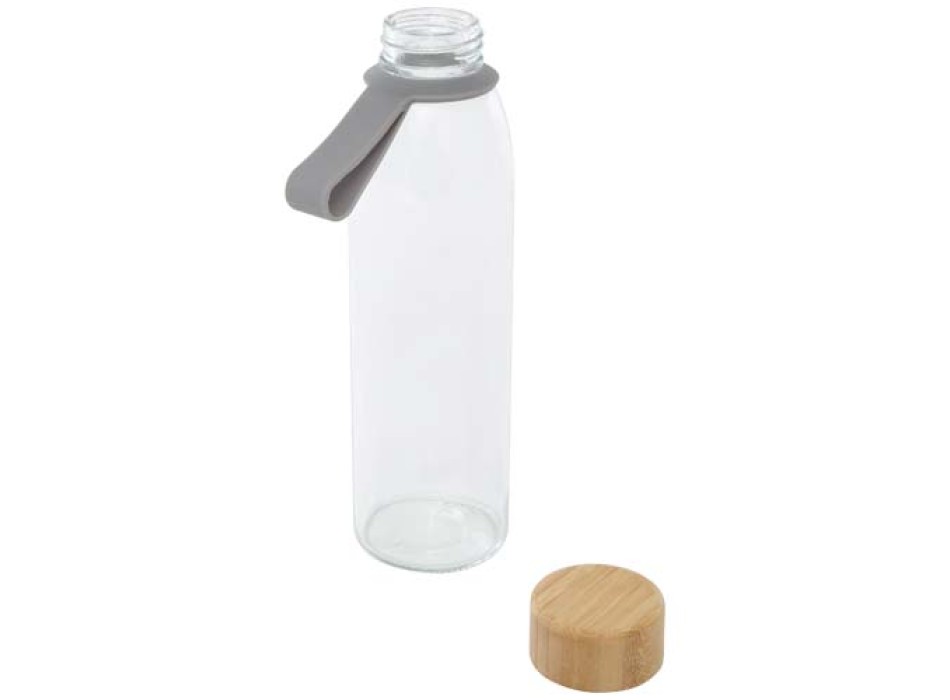 Borraccia in vetro da 500 ml con manico in silicone e coperchio in bambù Porto  FullGadgets.com