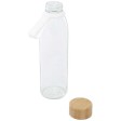 Borraccia in vetro da 500 ml con manico in silicone e coperchio in bambù Porto  FullGadgets.com