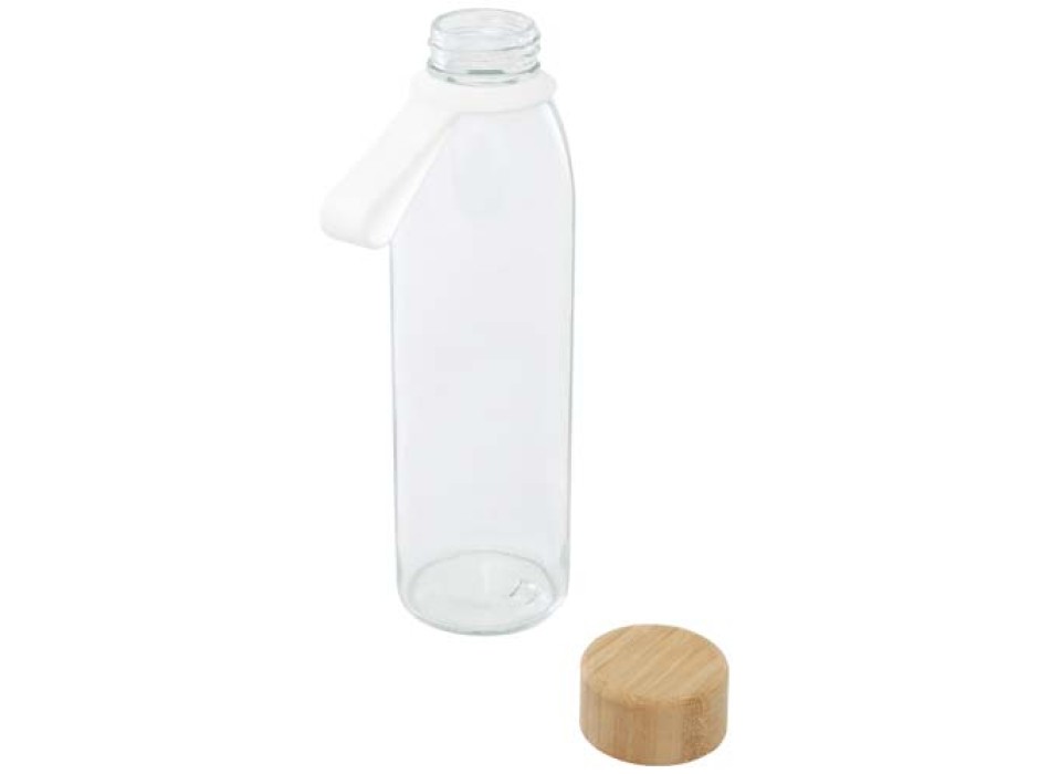 Borraccia in vetro da 500 ml con manico in silicone e coperchio in bambù Porto  FullGadgets.com