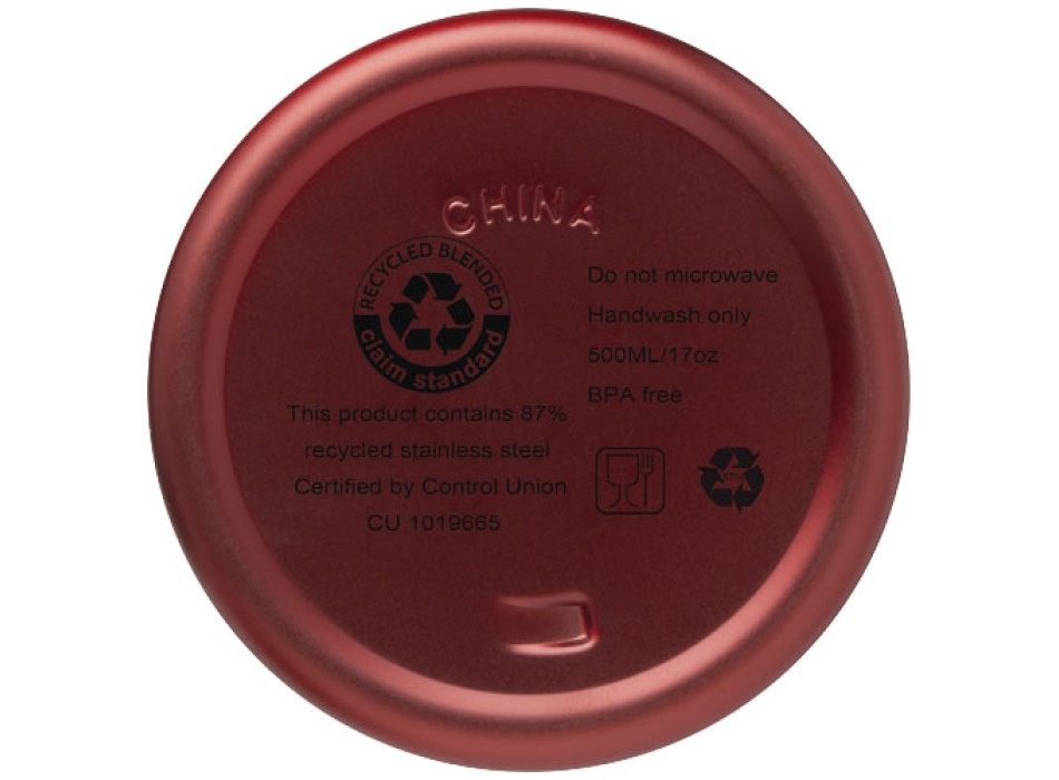 Borraccia termica con isolamento sottovuoto in rame e acciaio inossidabile riciclato certificato RCS da 500 ml Vasa FullGadgets.com